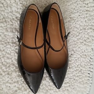 Calvin Klein patent leather flats